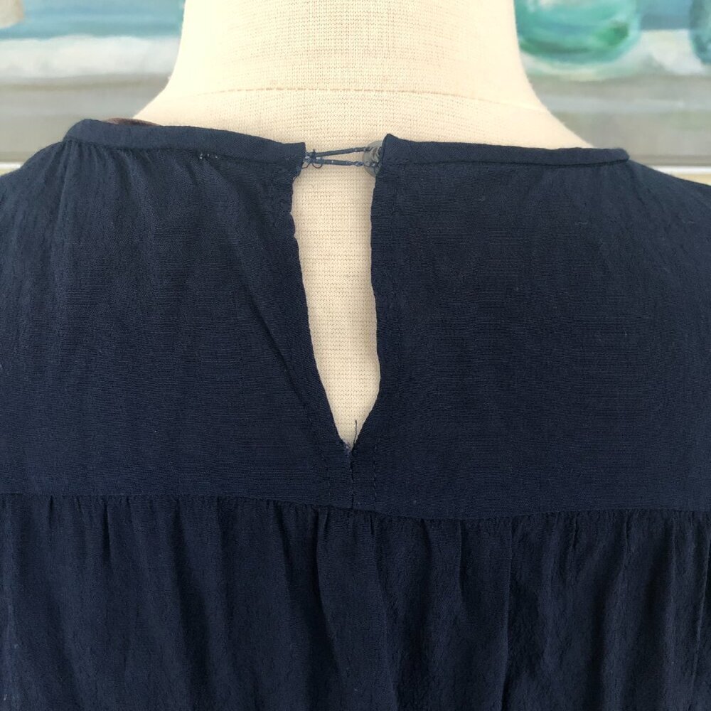 Loft Embroidered Boho Ruffle Dress Medium - Picture 7 of 11